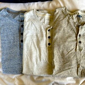 3-pack Short sleeve Henleys
